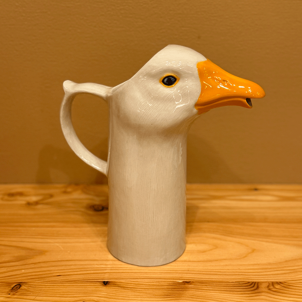 Krug aus Keramik in Gans Form von Quail Ceramics