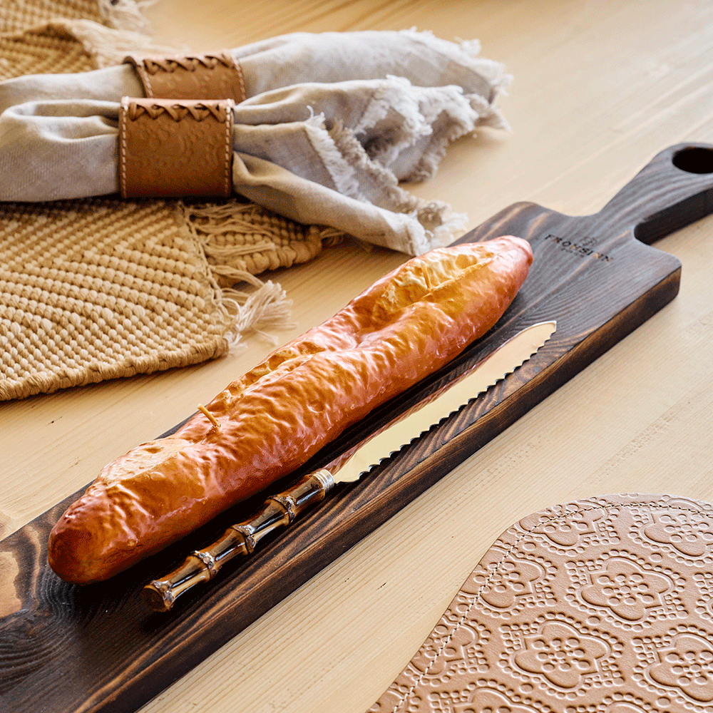 Kerze in Baguette Form von Cereria Introna, braun