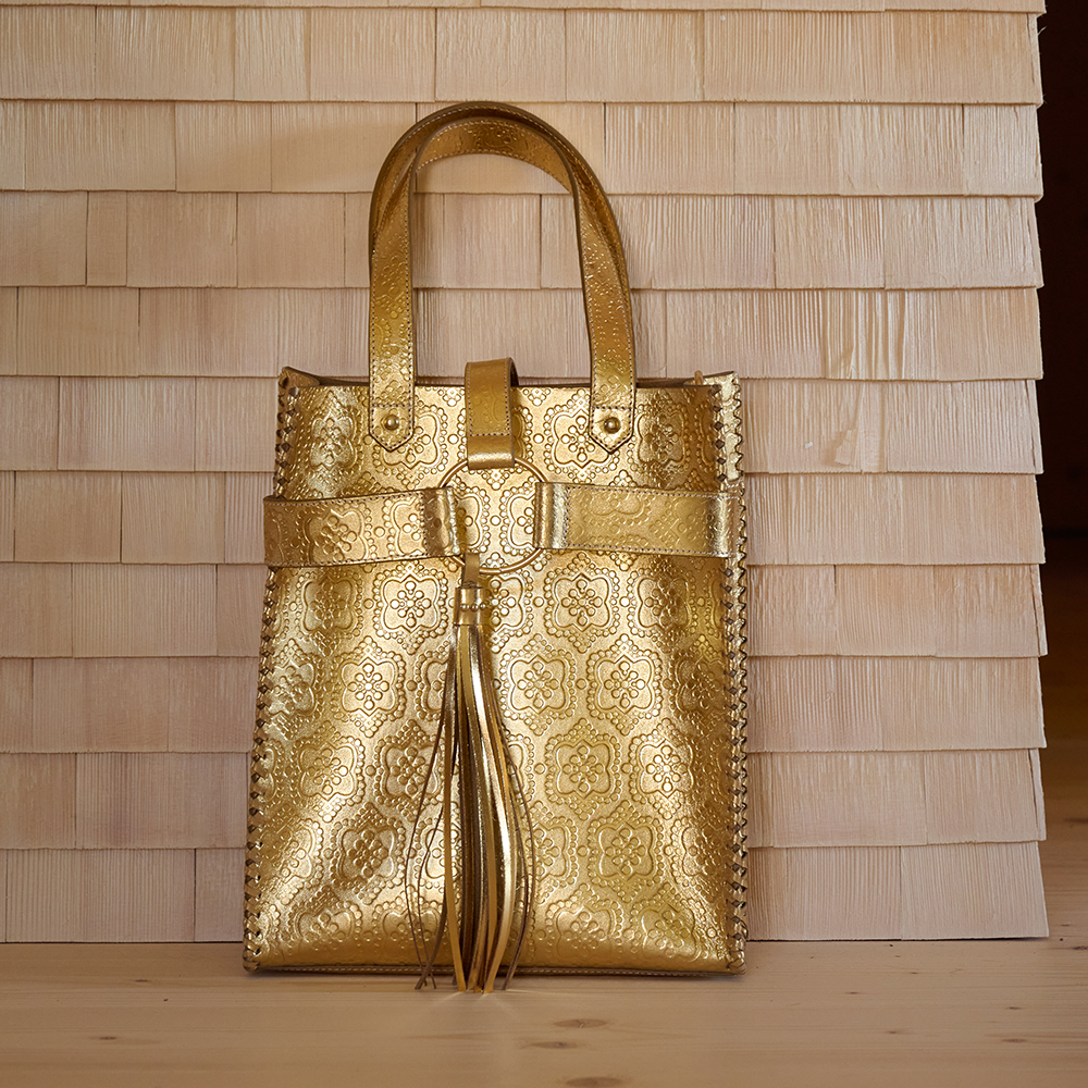 Tasche Shopper NOTTING HILL icon in gold, front ansicht